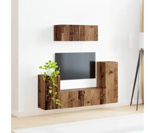 Telerikapi Komplekt 4 Pcs Vana Puit Tehispuit