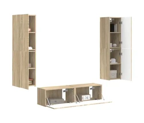 Telerikapi Komplekt 6 Pcs Sonoma Tamm Tehispuit