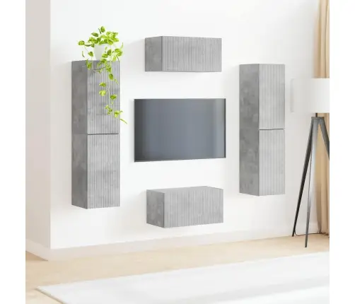 3 Pcs Betona Pelēks Vidaxl