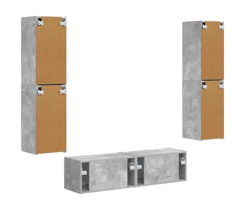 3 Pcs Betona Pelēks Vidaxl