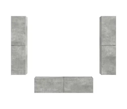 3 Pcs Betona Pelēks Vidaxl