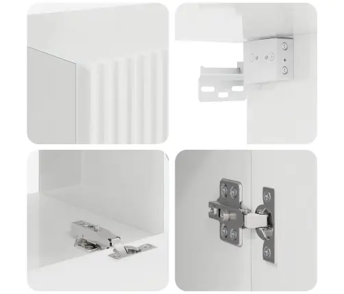 3 Pcs Aukštai Blizganti Balta