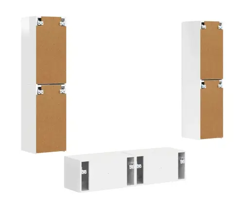 3 Pcs Aukštai Blizganti Balta