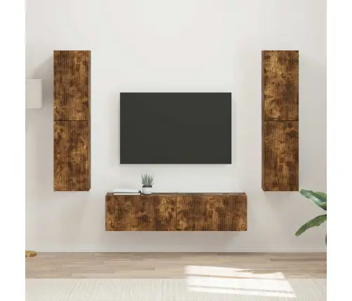 3 Pcs Dūmaka Ozols Vidaxl