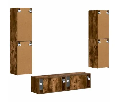 3 Pcs Dūmaka Ozols Vidaxl