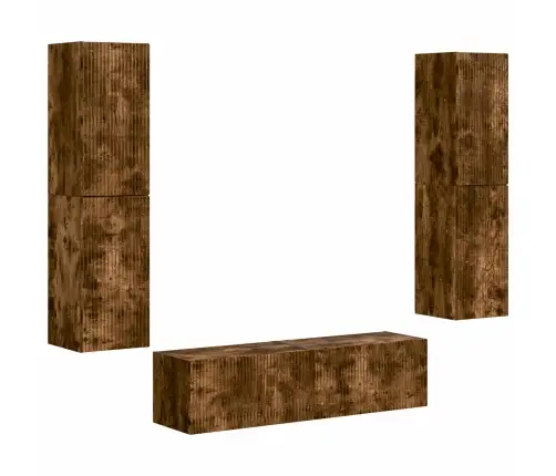 3 Pcs Dūmaka Ozols Vidaxl