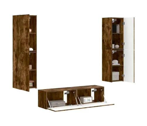 3 Pcs Dūmaka Ozols Vidaxl