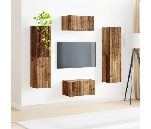 Telerikapi Komplekt 6 Pcs Vana Puit Tehispuit