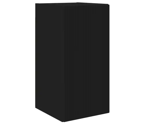 Tv Spintelių Komplektas 8 Pcs Juoda Apdirbta Mediena