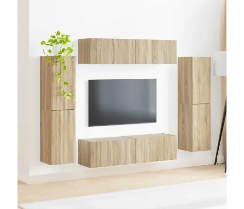 Telerikapi Komplekt 8 Pcs Sonoma Tamm Tehispuit