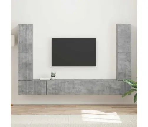 Telerikapi Komplekt 8 Pcs Betoonhall Tehispuit