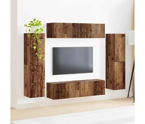 Telerikapi Komplekt 8 Pcs Vana Puit Tehispuit