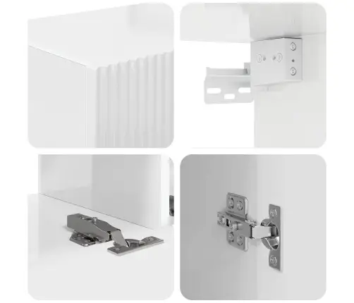 4 Pcs Augsta Spīduma Baltā Krāsa Vidaxl