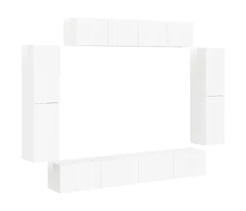 4 Pcs Augsta Spīduma Baltā Krāsa Vidaxl