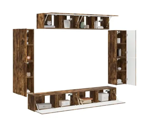 4 Pcs Dūmaka Ozols Vidaxl