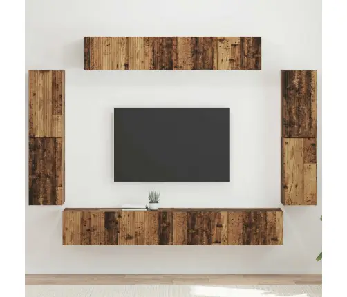 Televizoriaus Spintelė 4 Pcs Senas Medis