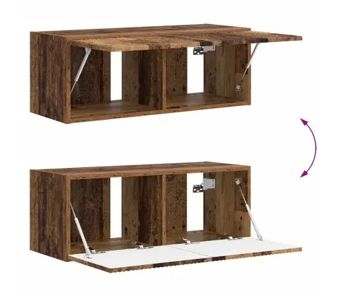 Televizoriaus Spintelė 4 Pcs Senas Medis