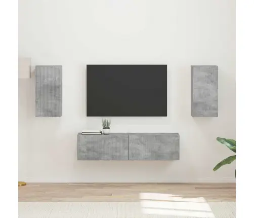 Telerikapi Komplekt 4 Pcs Betoonhall Tehispuit