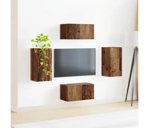 Telerikapi Komplekt 4 Pcs Vana Puit Tehispuit