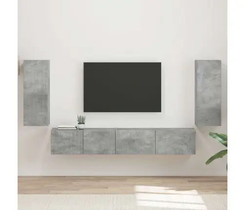 Telerikapi Komplekt 4 Pcs Betoonhall Tehispuit