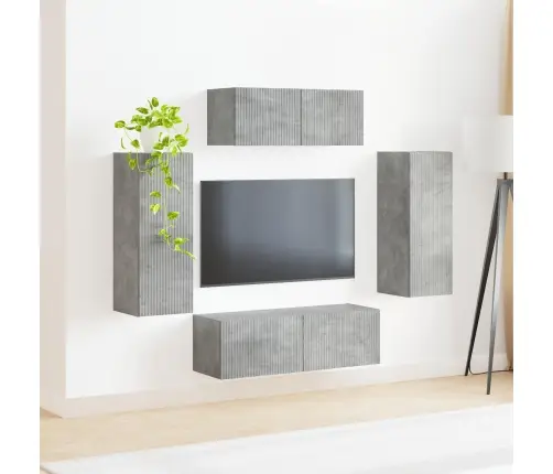 Telerikapi Komplekt 4 Pcs Betoonhall Tehispuit