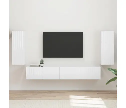 3 Pcs Augsta Spīduma Baltā Krāsa Vidaxl