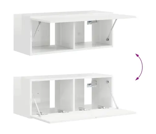 3 Pcs Augsta Spīduma Baltā Krāsa Vidaxl