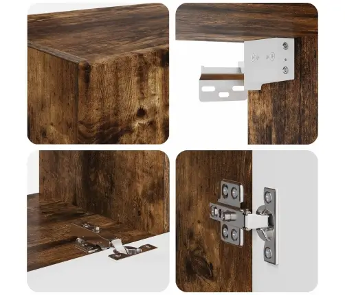 3 Pcs Dūmaka Ozols Vidaxl