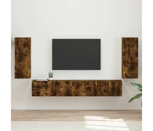 3 Pcs Dūmaka Ozols Vidaxl