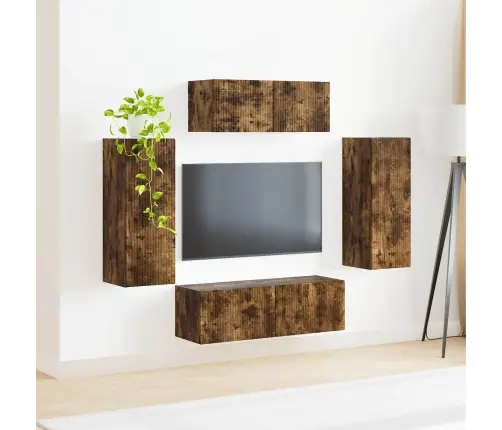 3 Pcs Dūmaka Ozols Vidaxl