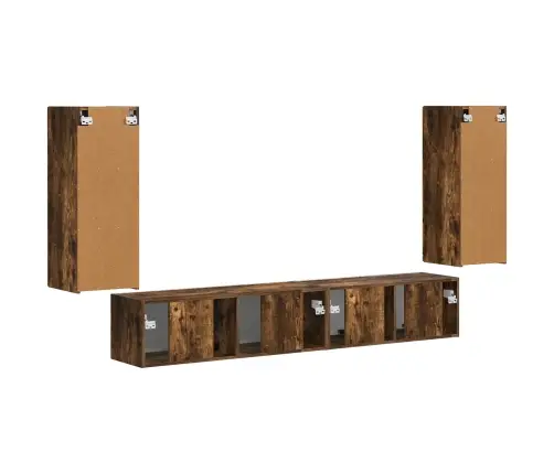 3 Pcs Dūmaka Ozols Vidaxl