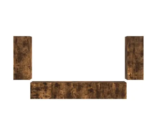 3 Pcs Dūmaka Ozols Vidaxl