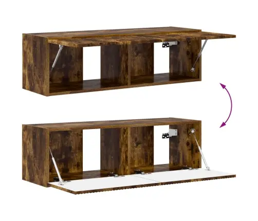 3 Pcs Dūmaka Ozols Vidaxl