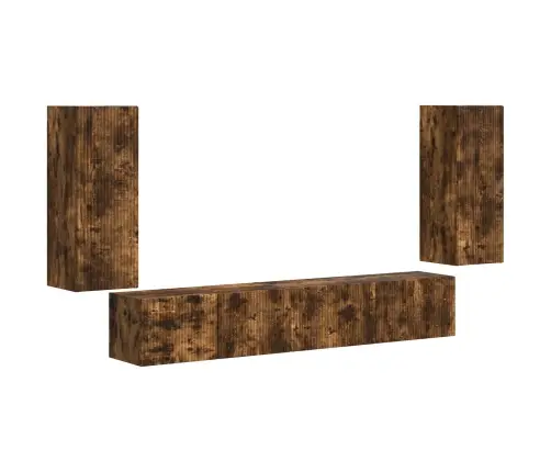 3 Pcs Dūmaka Ozols Vidaxl