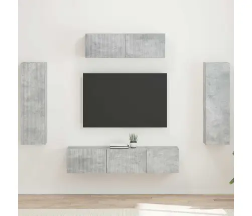 3 Pcs Betona Pelēks Vidaxl