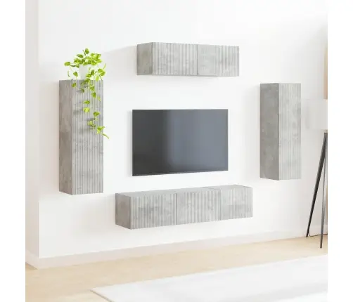 3 Pcs Betona Pelēks Vidaxl