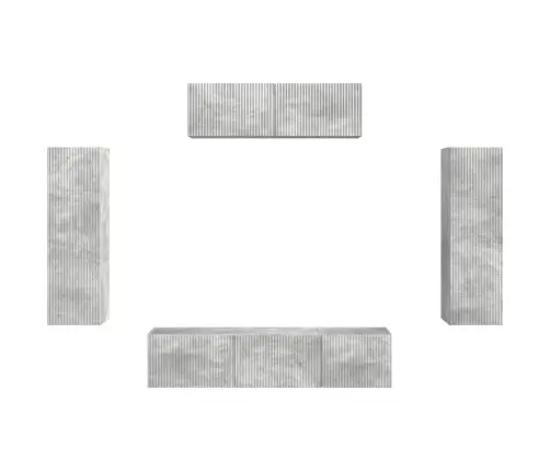 3 Pcs Betona Pelēks Vidaxl