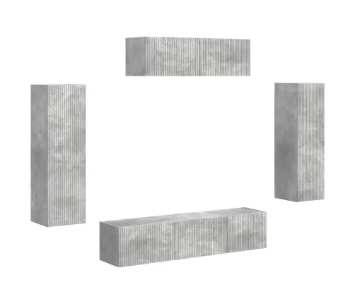 3 Pcs Betona Pelēks Vidaxl