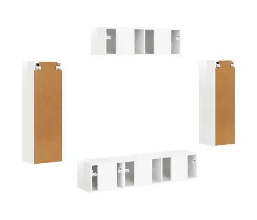 3 Pcs Augsta Spīduma Baltā Krāsa Vidaxl