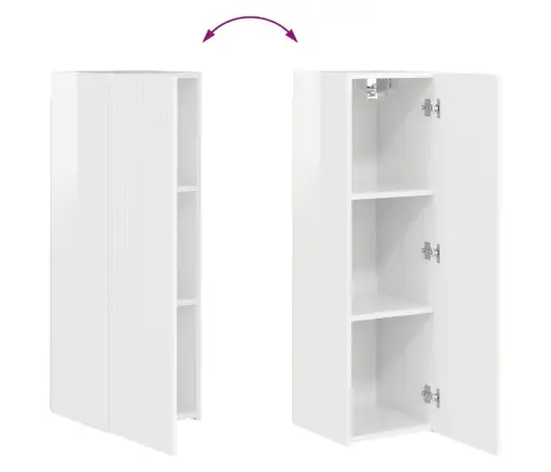 3 Pcs Augsta Spīduma Baltā Krāsa Vidaxl