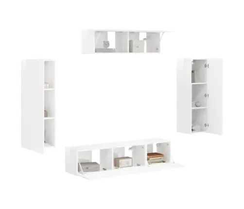 3 Pcs Augsta Spīduma Baltā Krāsa Vidaxl