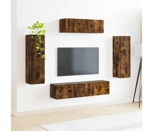 3 Pcs Dūmaka Ozols Vidaxl