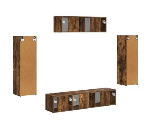 3 Pcs Dūmaka Ozols Vidaxl