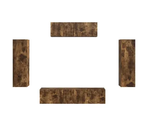 3 Pcs Dūmaka Ozols Vidaxl