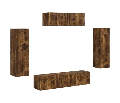 3 Pcs Dūmaka Ozols Vidaxl