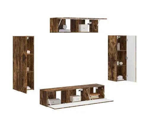 3 Pcs Dūmaka Ozols Vidaxl