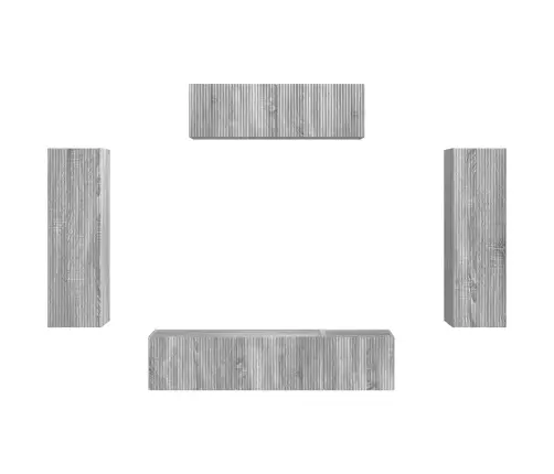 3 Pcs Pelēks Sonoma Vidaxl