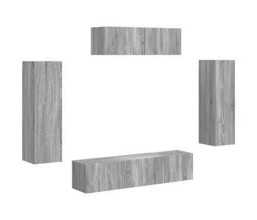 3 Pcs Pelēks Sonoma Vidaxl