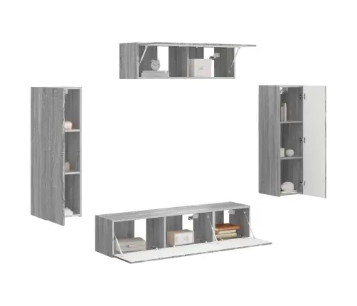 3 Pcs Pelēks Sonoma Vidaxl