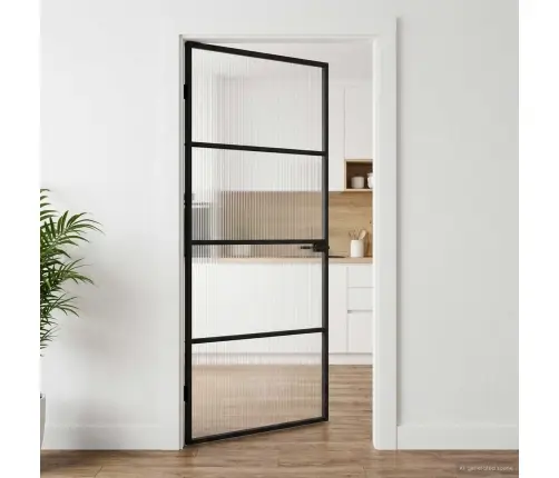 Namų Durys 93 X 201,5 X 3,5 Cm Aliuminis Ir Temperuotas Stiklas